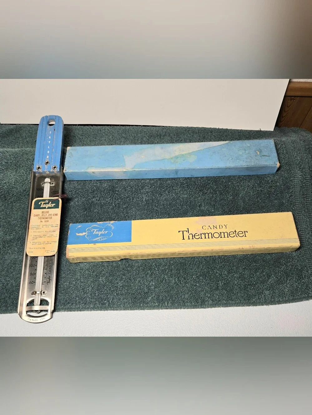 Vintage Taylor 5908 Candy Jelly Icing Thermometer Original Box & Tag